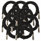 25 Foot XLR Cable TEN PAK