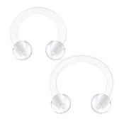 16G Clear Flexible Ball Horseshoe Retainer