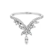 14K White Gold - Diamond Band - J34093