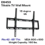 D9450 Heavy Duty Tiltable TV Wall Mount 42" - 65" TVs