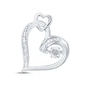 0.01Ctw-Diamond Heart Twinkle Pendant (2.3 grams)