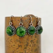 Chrome Diopside Earrings