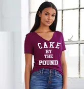 Queen Apparel- cake by the pound shirt v-neck
