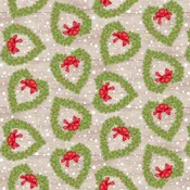 5169S-36 Tan Tossed Wreath - Snow Place Like Home by Sharla Fults Collection For Studio E