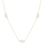 15" Choker Simplicity Chain Gold Pearl 6mm