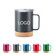 12Oz Stainless Steel Insulated Mug With Cork Bottom