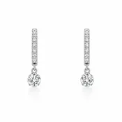 10KT White Diamond Earrings