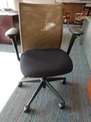 Preowned Steelcase Jersey Task Chair, Deep Seat, Hgt Adj Arms, Mesh Back, Fabric Seat