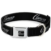 1969 CAMARO BY CHEVROLET Emblem Black/Silver Seatbelt Buckle Collar - 1969 CAMARO BY CHEVROLET Emblem Black/Silver