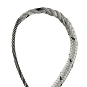 1/2" Wire-to-Rope Halyard with 7/32" Stainless Steel Cable - 130 ft - Black Tracer