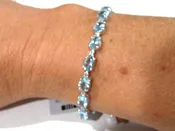 13.48 Carat Aquamarine Bracelet 14K White Gold Made In The USA