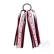 Arkansas Logo Print Streamer Ribbons on Ponytail