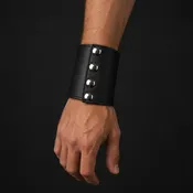 BDSM Leather Wrist Cuffs with Hidden Inner Zip Pocket – Master & Slave Restraints