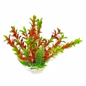 AQUATOP 20" Green/Red Hygro-like Plastic Plant w/ Weighted Base for Aquariums, PD-BH15