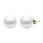 14K Yellow Gold Freshwater Pearl Earring 9 mm