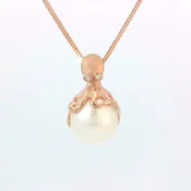 14k Rose Gold Octopus Pendant