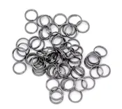 1000 Gunmetal Finished Double Loops Split Rings Open Jump Rings 7mmBULK PACKAGE jum0064b