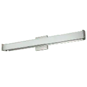 Abra Lighting Bend (l) Curved Metal Vanity with Frosted Glass Diffuser