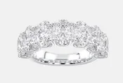 14k White Gold 2.00cttw Oval Band