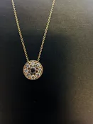 Salt & Pepper Diamond Halo Necklace — g jewelry
