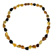 Baltic Amber Bead Necklace: “16 inch Multi”