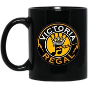 11 oz. Black Mug with Victoria Bug