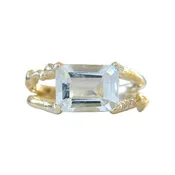 Aquamarine Floating Ring