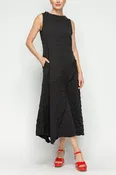 Black Asymmetrical Cut Front and Back Dress