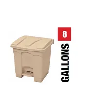CRUSADER Step-On Trash Can - 8 Gal.