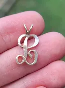 14k 1.6g initial “L” pendant