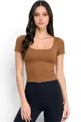 ADLT25 Double-Layered – Scoop Neck Crop Top
