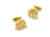 18kt Gold Baby Elephant Cufflinks