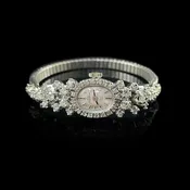 14K White Gold Manual Ladies Watch signed Jules Jurgensen — Trésor