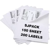 100 Half Sheet Shipping Labels 5-1/2″ X 8-1/2″ Address Blank Labels Laser/Ink Jet