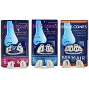 Max-Air Sinus Cones, nasal dilators relieve sinus congestion and gently stent open blocked and collapsed noses for clear nasal breathing during sleep