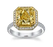 Radiant Fancy Intense Yellow Ring