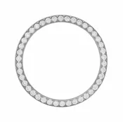 26mm Pave Four Prong 0.70Ct Custom Natural Diamond Bezel 14K White Gold