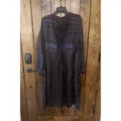 100% Silk Dress with Embroidery in Brown — Jackson Hole Traders