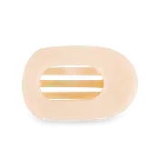 Almond Beige Medium Flat Round Clip