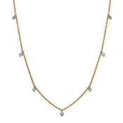 14K Yellow & White Gold Necklace