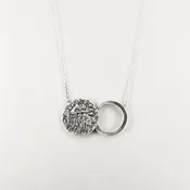 “HE IS RISEN” DOUBLE CIRCLE STERLING SILVER EASTER PENDANT — Forge Jewelry Works