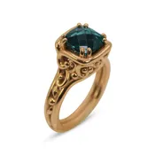 14k Gold Cushion Tourmaline Fashion Ring