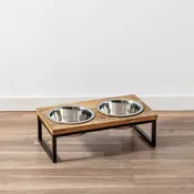 Hearth and Haven Elevated Pet Bowl Set - Modern Design : Medium