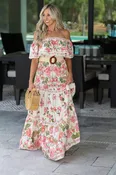 Blooming Romance Belted Maxi Dress