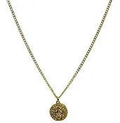 14k Gold Anchor Pendant Rope Design Chain Necklace