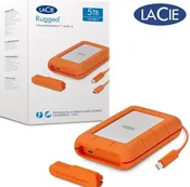 Lacie Rugged 5TB USB-C Portable Hard Drive For Mac And Windows PC