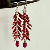 Brees Earrings: Red/Ruby