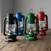 21st Century 10" Hurricane Lantern Globrite Oil/Kerosene Camping Lantern Assorted Colors