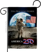 Astronaut Milestone USA 250 Garden Flag