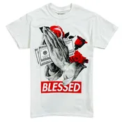 3Forty Inc. 'Praying Blessed' T-Shirt in White